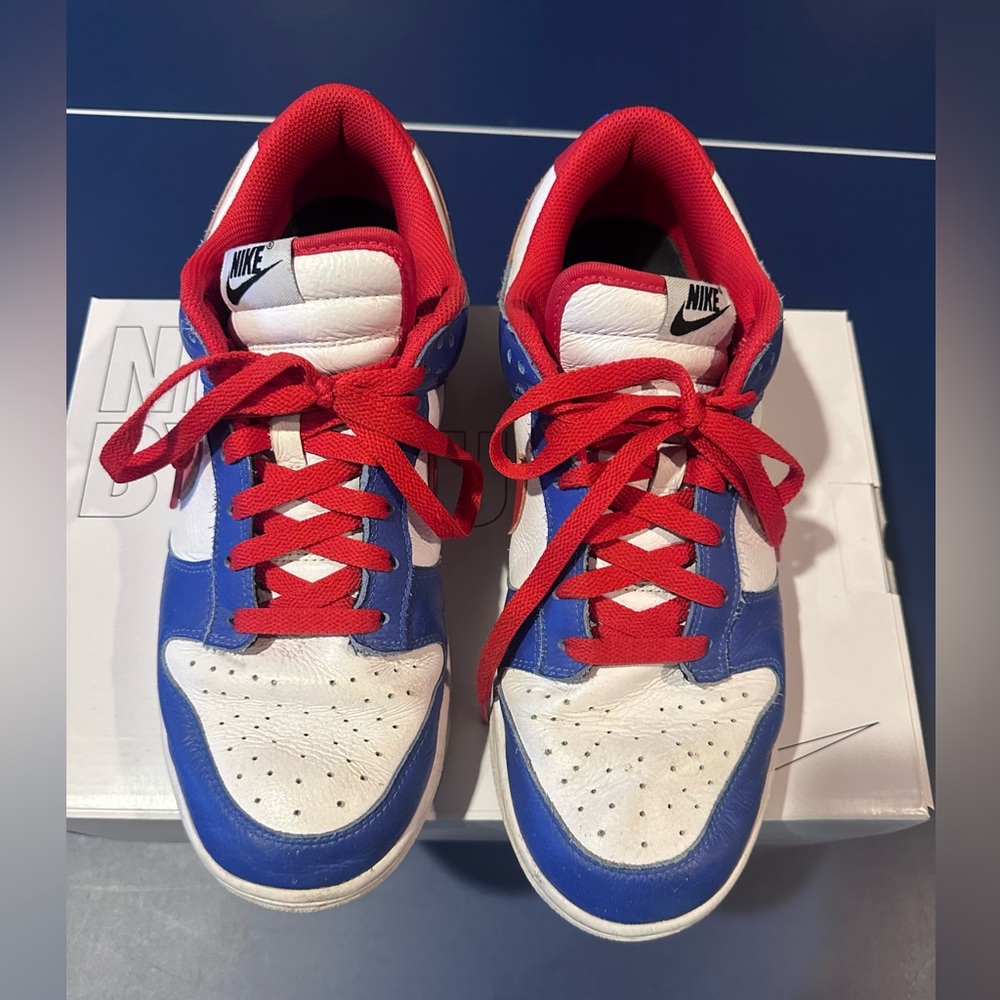 Nike Dunk Custom Red and Blue Sneakers